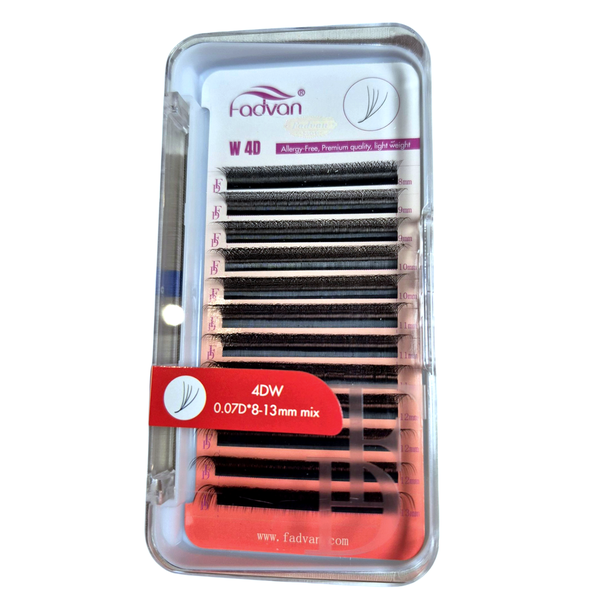 Fadvan-8-13mm Mix Tray D-Curl 4D W/Clover lashes 0.07mm