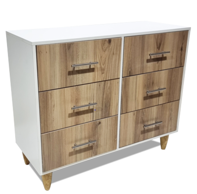 Lydia Two Tone 6 Drawers Chest Buy Online in South Africa