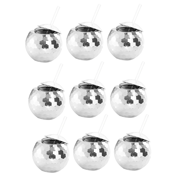 9 Pcs Disco Ball Cups 20 Oz Disco Cups With Straws And Lid
