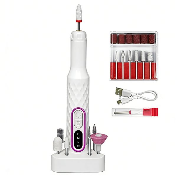 Cordless Electric Nail Drill Machine,with Grinding Heads,Nail Drill Kit