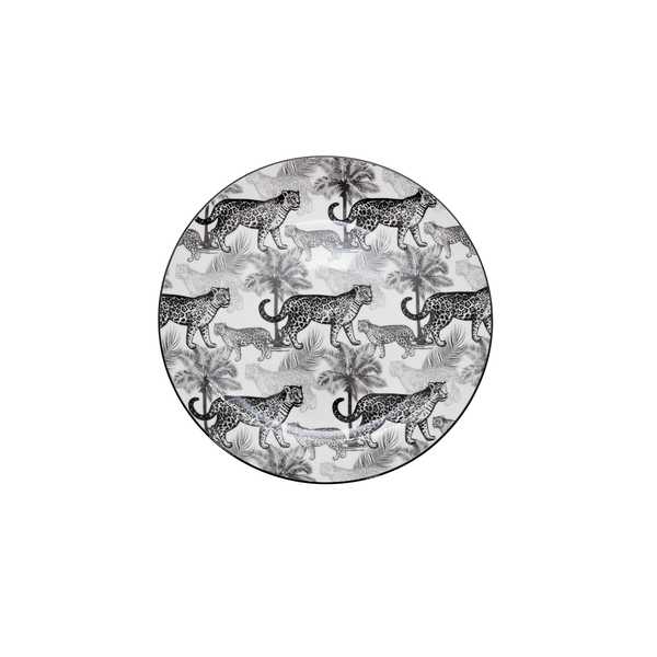 GALATEO - Jungle Sketch 20cm Jaguar Side Plate Set of 4
