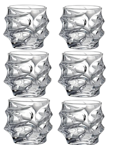 Men's Whiskey Glass Set - 6 Old Fashioned Tumblers