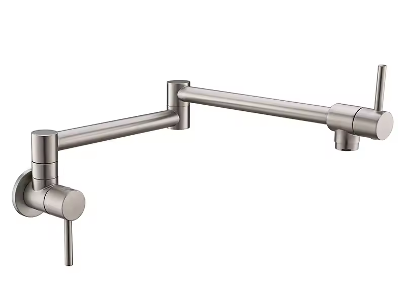Wall-Mounted Double-Joint Swing Arm Kitchen Faucet Pot Filler Tap