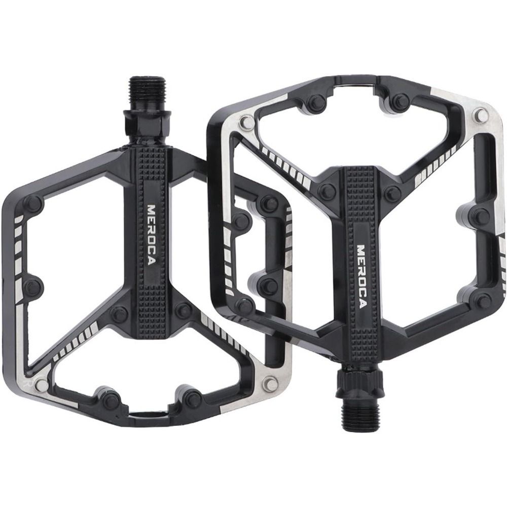 Meroca Aluminium XL Mountain Bike Pedal - 3 Sealed Bearings Aluminum Alloy MTB Pedals