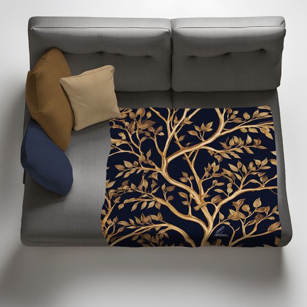 Sacred Branches Light Weight Fleece Blanket by Nathan Pieterse