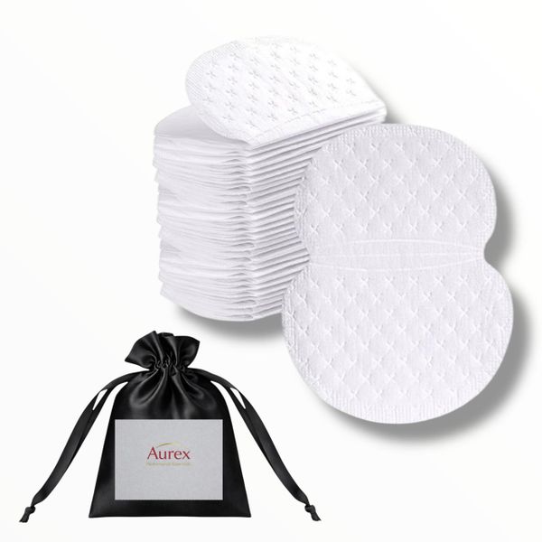 Underarm Sweat Pads (50 Pack) with Travel Carry Pouch