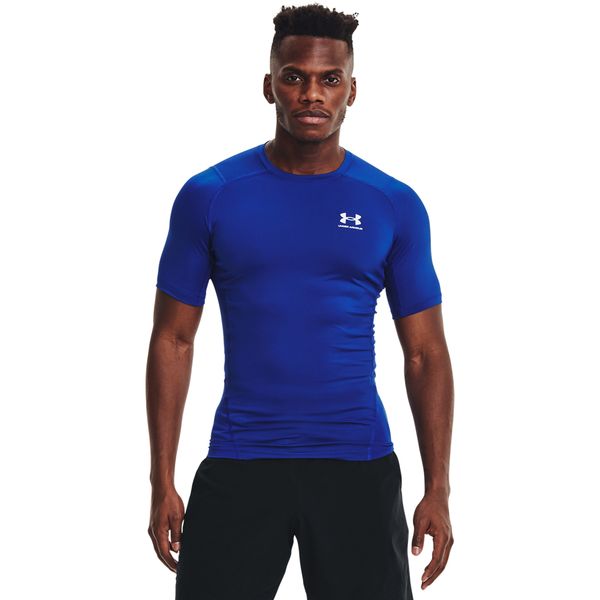 Under Armour Men's HeatGear Training Short Sleeve Baselayer T-Shirt - Royal Blue/White