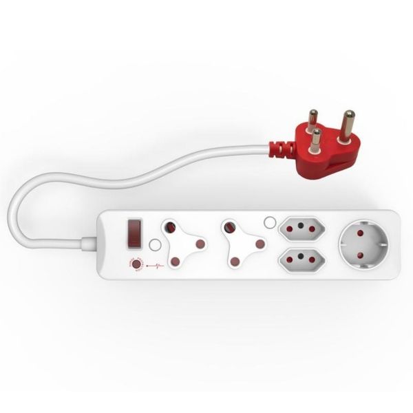 5 Ways Surge Protected Multi Socket-outlet With Red Plug CM-2305
