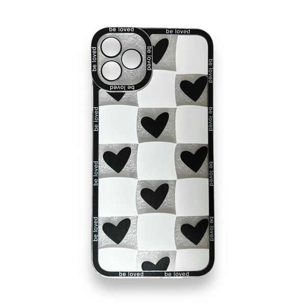 AMA Be Loved White &amp; Black Silicone Cover For iPhone 11 Pro Max -B