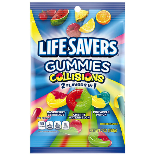 Lifesavers Gummies Collisions 2 Flavors In 1 - 198g