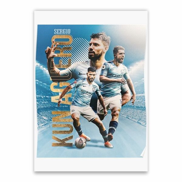 Sergio Aguero Man City Poster - A1