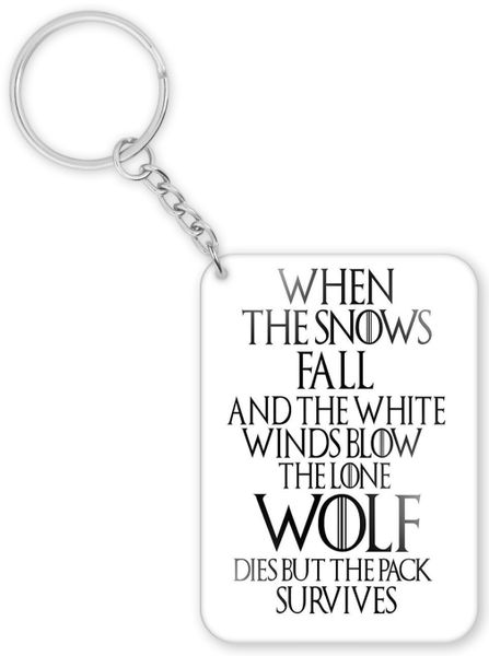 When The Snows Fall Birthday Christmas Game Of Thrones Gift Keyring