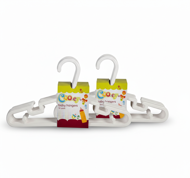 Cooey Baby Hangers 10 Piece Plastic Hangers for Infant Clothes - 2 Pack