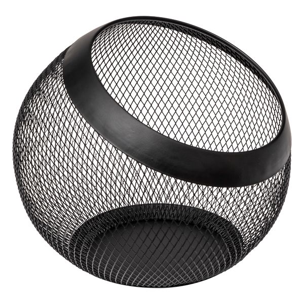 Black Round Steel Espresso Caps Holder 24cm x 23cm