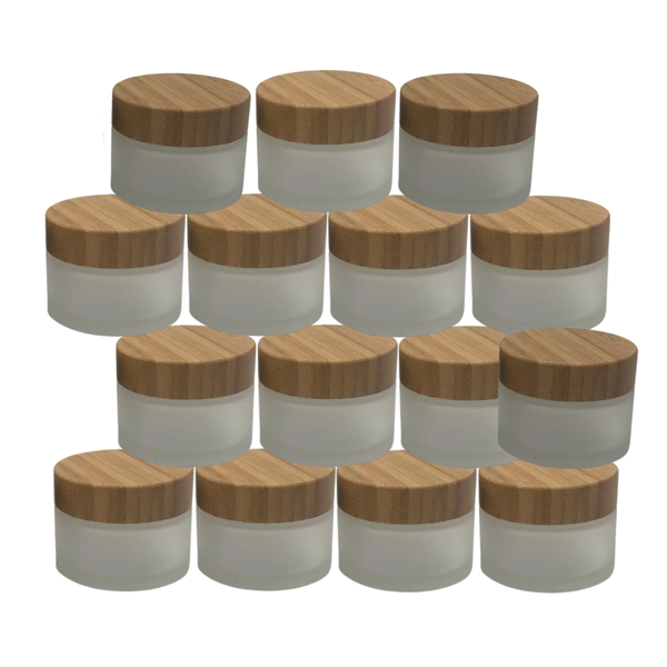 Empty Glass Jars with Wooden Lid - 5ml - Pack of 15 for DIY Beauty Products