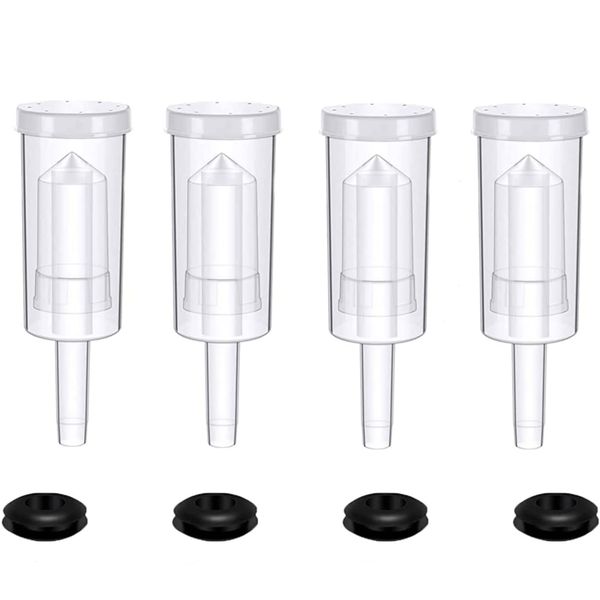 4-Piece Fermentation Airlocks Brewing Airlocks with Stopper for Beer Wine