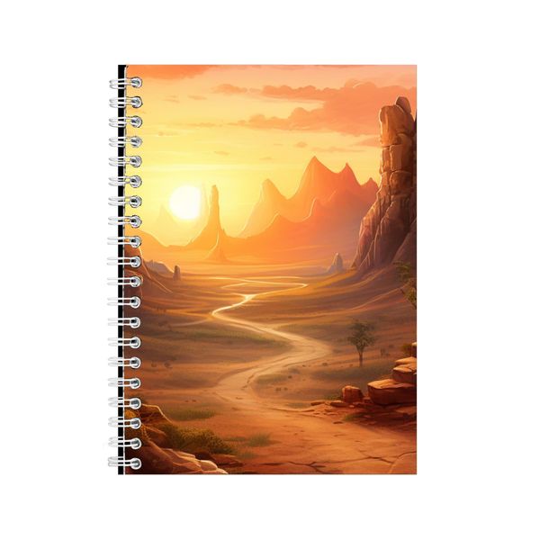 Path A5 Notebook Spiral and Lined Trendy Desert Graphic Notepad Gift 150