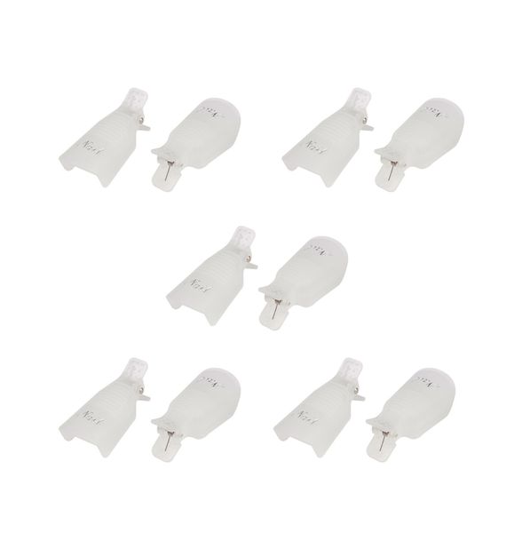 Reusable Soak Off Fingernail Clips White