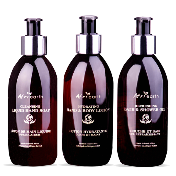 Afriearth Liquid Hand Soap, Hand &amp; Body Lotion, Bath &amp; Shower Gel - Avo &amp; Cucumber