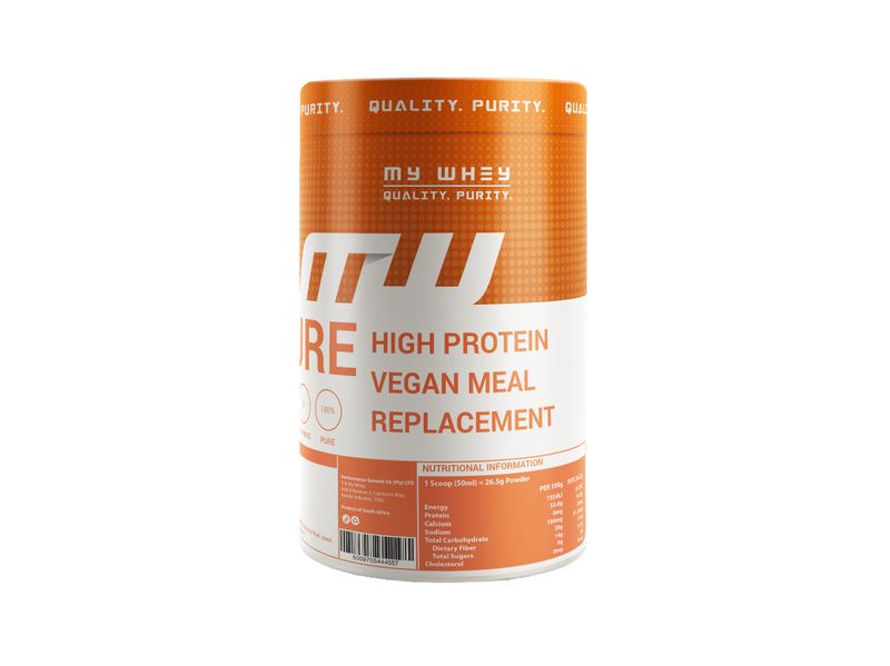 My Whey High Protein Vegan Meal Replacement Unflavoured 500g