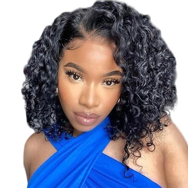 10 Inch 13x4 HD Lace Water Wave Wig Human Hair Double Drawn 200% density