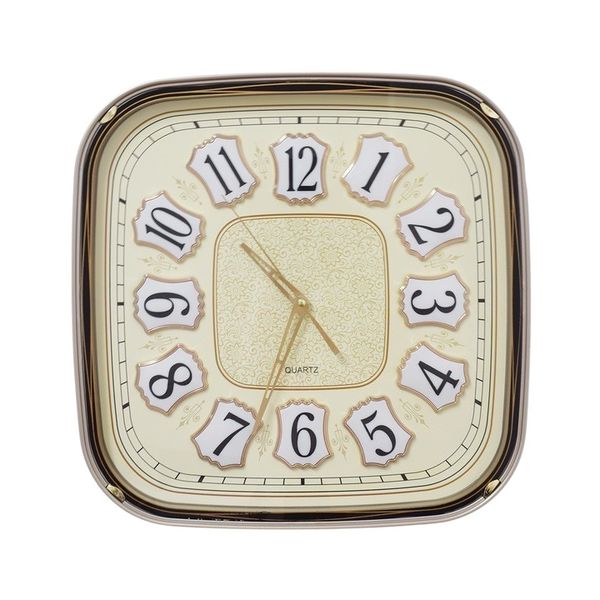 Vintage-Inspired Square Wall Clock - 40 x 40 cm, Quartz Movement