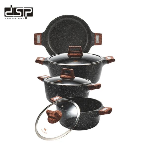 Casserole Set 7 in 1 non stick cookware set Induction Cooker