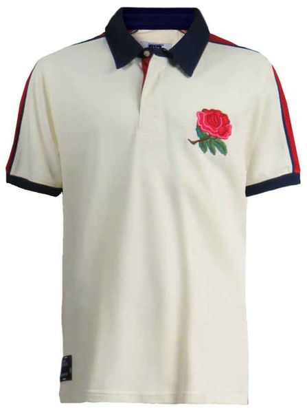 Ellis Rugby - Men's England Rugby 1995 Shirt Polo Grand Slam - Ecru