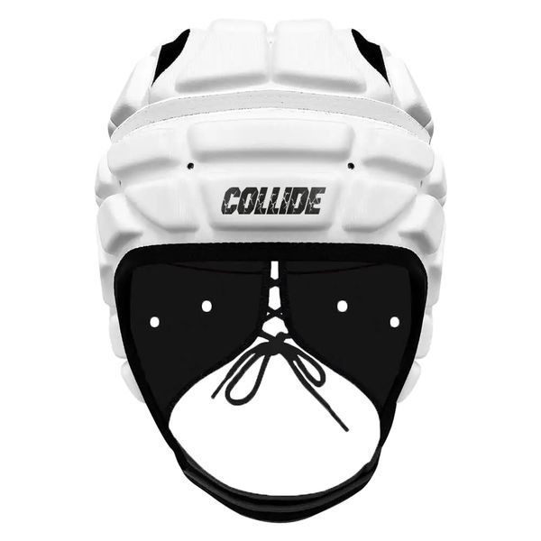 Collide Sport - White Rugby Scrum Cap with White Border