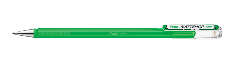Pentel - Hybrid Gel Grip Ink Pens - Green x 2