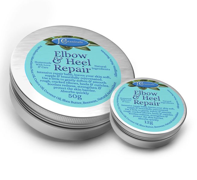 JC Botanicals Natural Herbal Shea Butter Elbow &amp; Heel Repair Balm 50g &amp; 12g