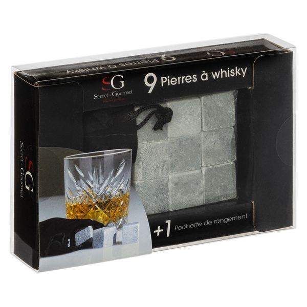 Secret &amp; Gourmet 9Piece Whisky Clay Stones