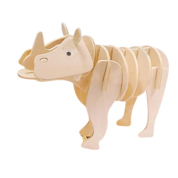 Rhino 3D Puzzle Laser Cut Puzzle kit/Showpiece