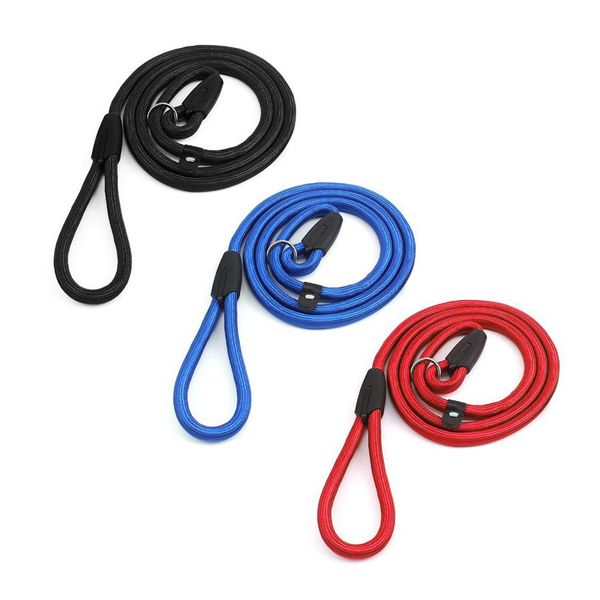 3 Piece Slip Rope Dog Lead 1.4M Long 10MM Thick Slip-On Rope Leash