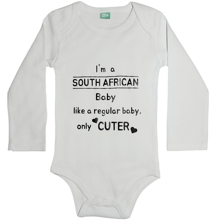 Baby Cotton BodyVest - South African Cute Image