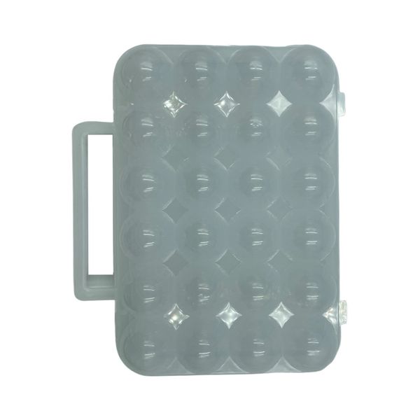 MXM Transparent 24 Egg Storage Container With Flip Top Lid and Handle