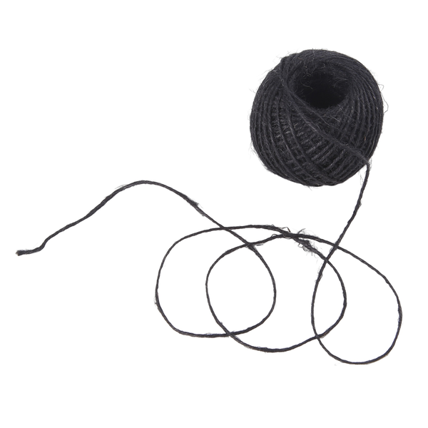 50m String Jute Rope for Crafts Scrapbooking Gardening - Black