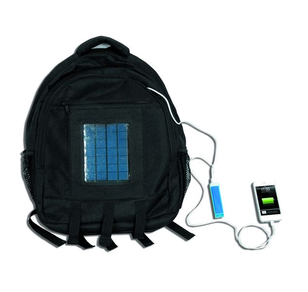 Solar Carry Bag, Li-Ion 1.5W Batt, C/W Cell Phone Connectors