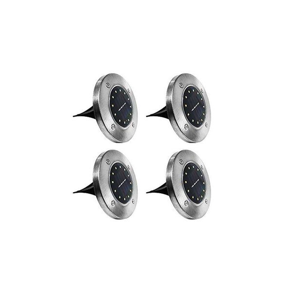 Outdoor Garden Pathway LED Solar Deck Spot Lights - Pack of 4