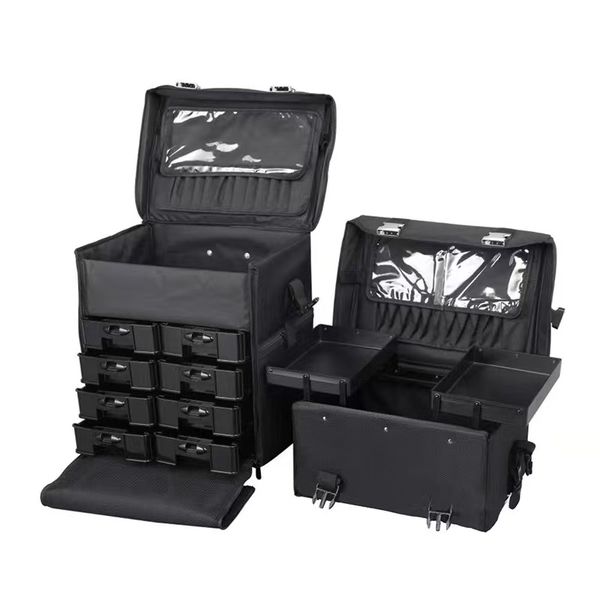 2 in 1 Pro Makeup Artist Trolley Case Multifunction Cosmetic Beauty Trolley