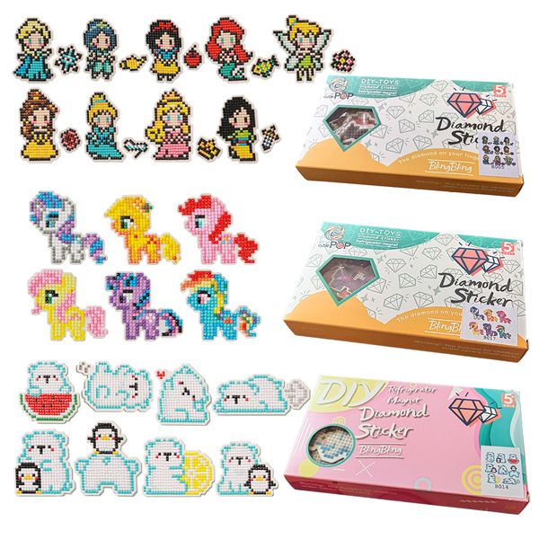 Diamond Painting, Refrigerator Magnet - Bluk Sale -Cuties Pack for Girls