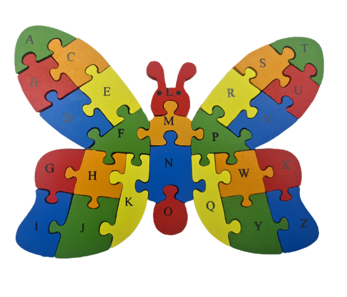 Butterfly Wooden Alphabet Puzzle