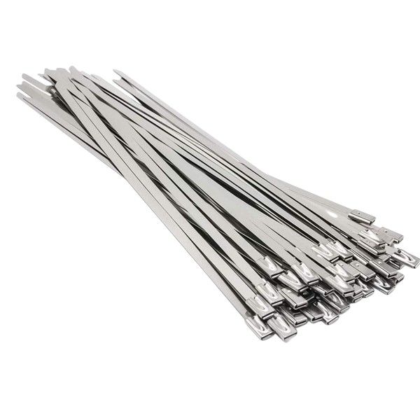 50 - Piece - 250mm Cable Ties With Self-Locking Design - Silver