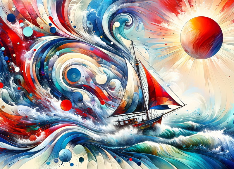 Modern Canvas Wall Art Home Decor - Colour Storm