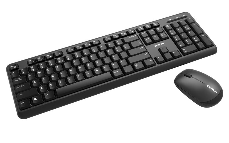 Canyon Wireless Combo Set - Wireless 104 keys Keyboard and Wireless Mouse