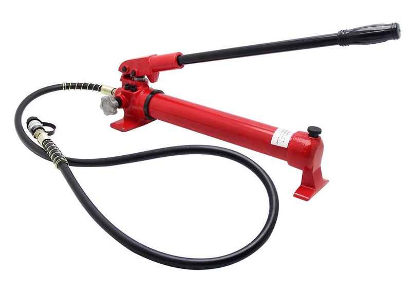 Big Red Hydraulic Pump with Hose 10 Ton (Hand Operated)