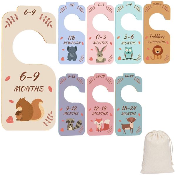 Cute Animals Baby Clothes Cupboard Hanger Dividers
