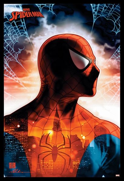 Spider-Man - Protector Of The City Poster with Black Frame