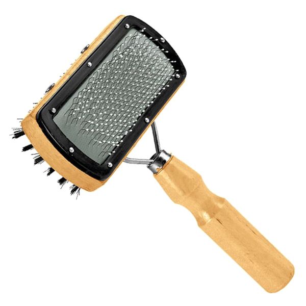 Double Sided Pet Grooming Tool Self Cleaning Slicker Brush For Dogs And Cat