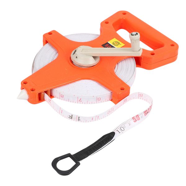 1Pc 30M/100Ft Meter Open Reel Fiberglass Tape Plastic Measure Tools